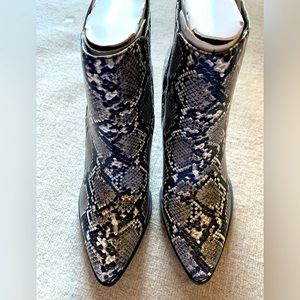 Snake print sexy booties